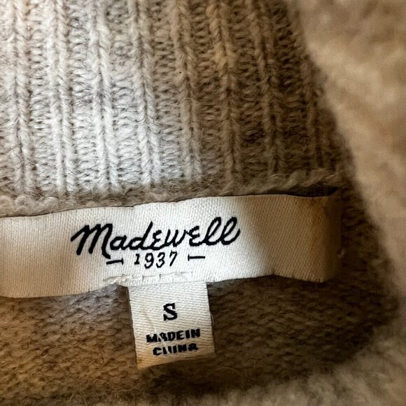 Madewell Cowl Neck Viewpoint Sweater Dress Alpaca Blend Knit Soft Gray Sz Small - Picture 5 of 10